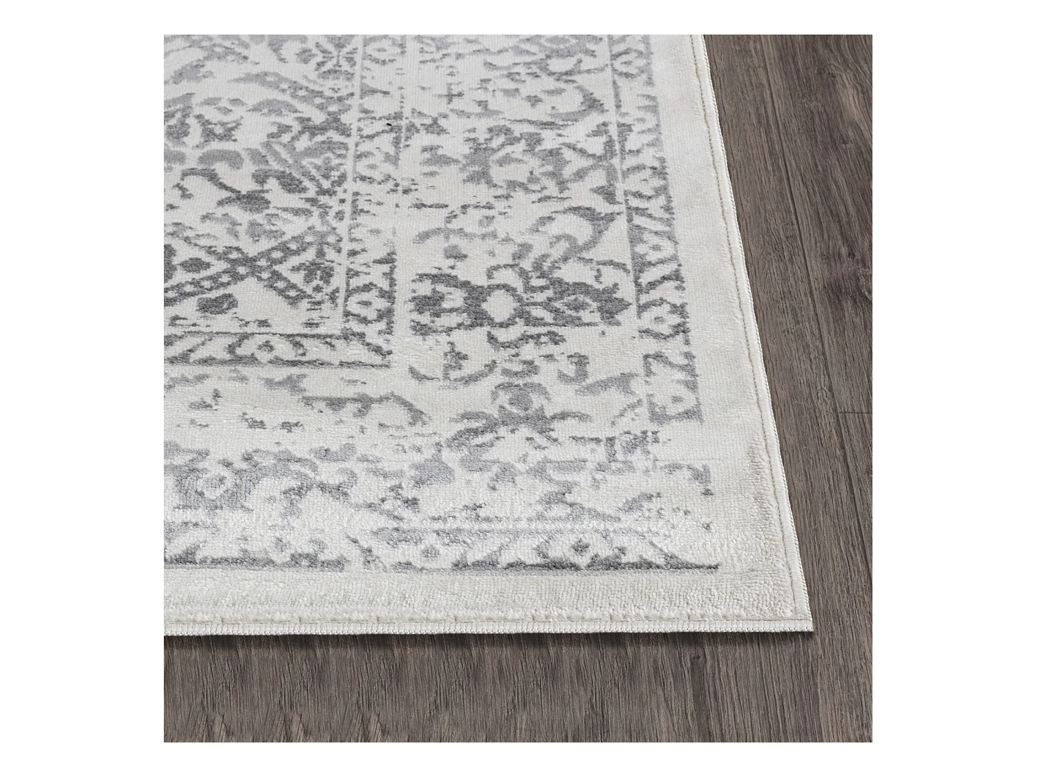 Tapis Vintage Oriental - Blanc/Gris - 80x150cm - MARGAUX
