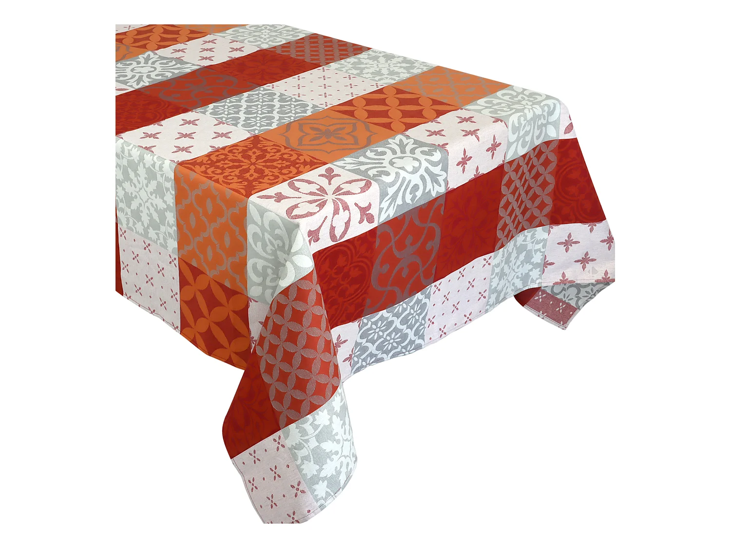 nappe rectangle 170x350 cm jacquard CARCES rouge