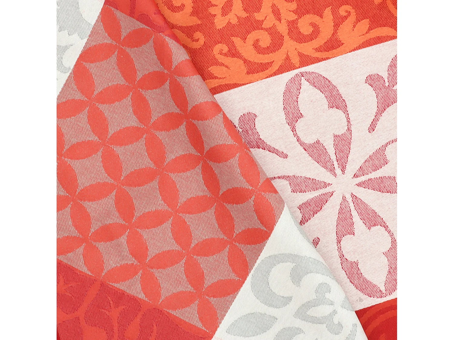 nappe rectangle 170x350 cm jacquard CARCES rouge