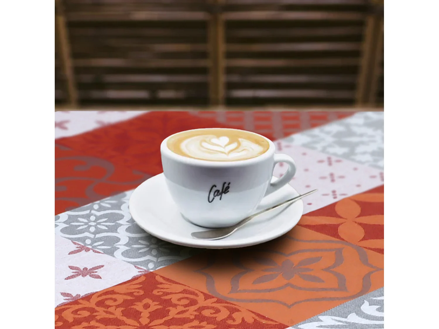 nappe rectangle 170x350 cm jacquard CARCES rouge