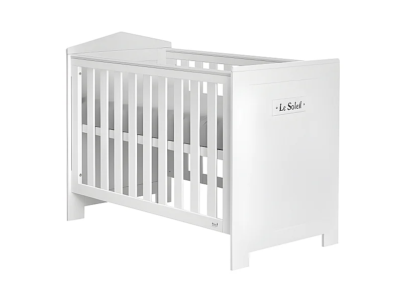 Lit bébé Marsylia MDF Blanc
