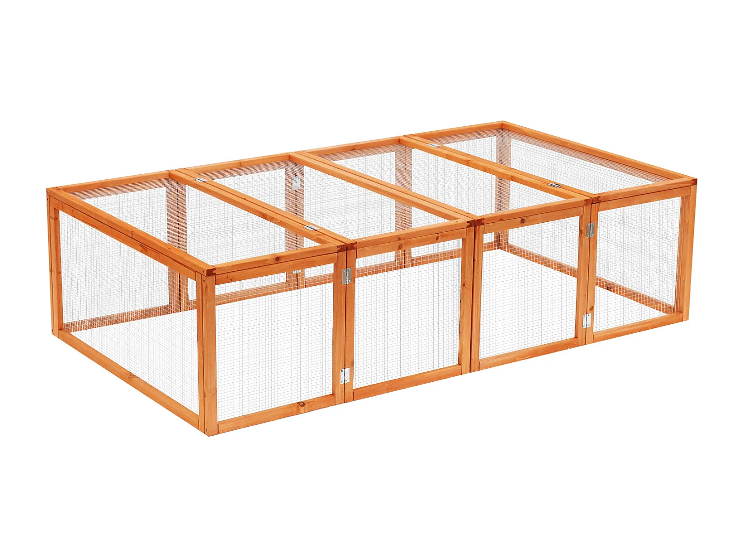 Clapier cage à lapins extérieur intérieur 2 portes supérieures 181L x 100l x 48H cm bois massif pin