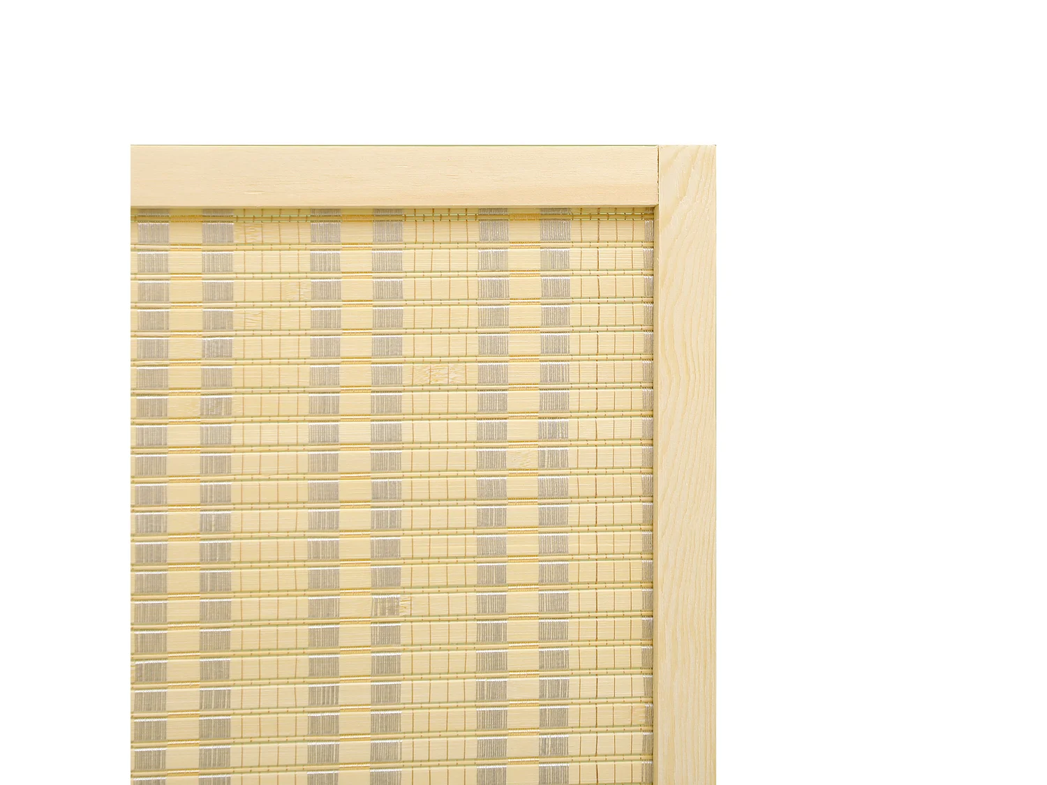 Paravent intérieur séparateur de pièce pliable 4 panneaux dim. 180L x 180H cm bois pin bambou coton naturel