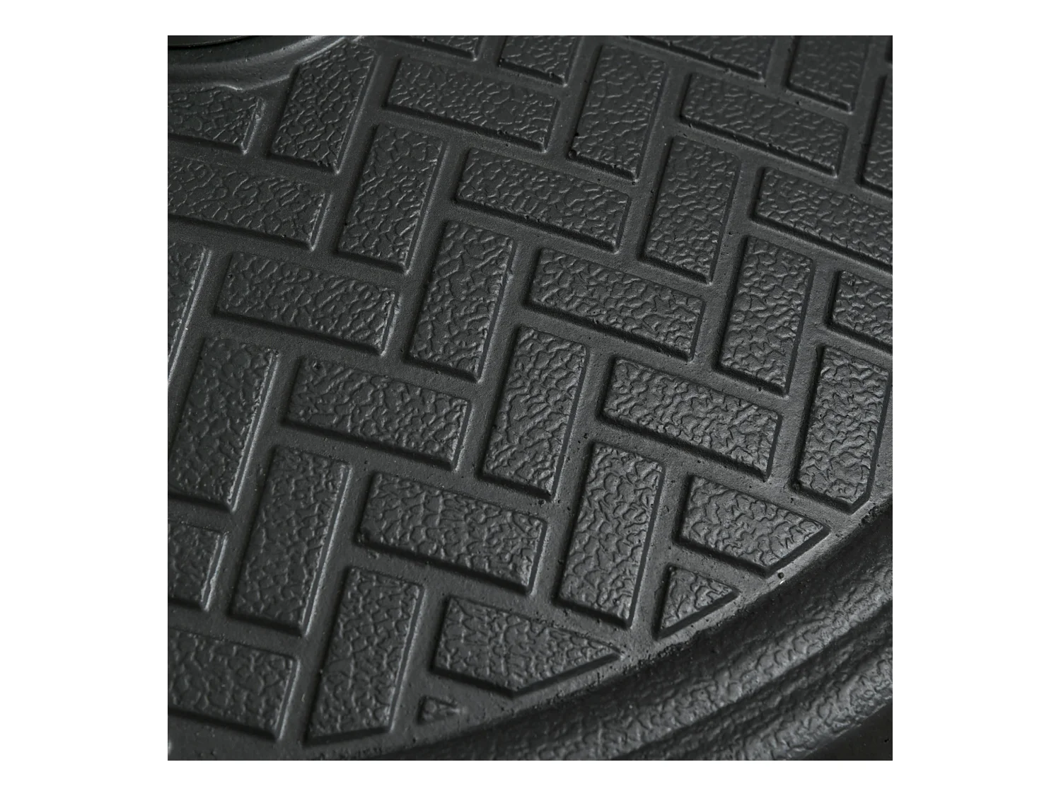 Pied de parasol rond base de lestage Ø 46 x 34 cm métal motif zig zag poids net 14 Kg noir