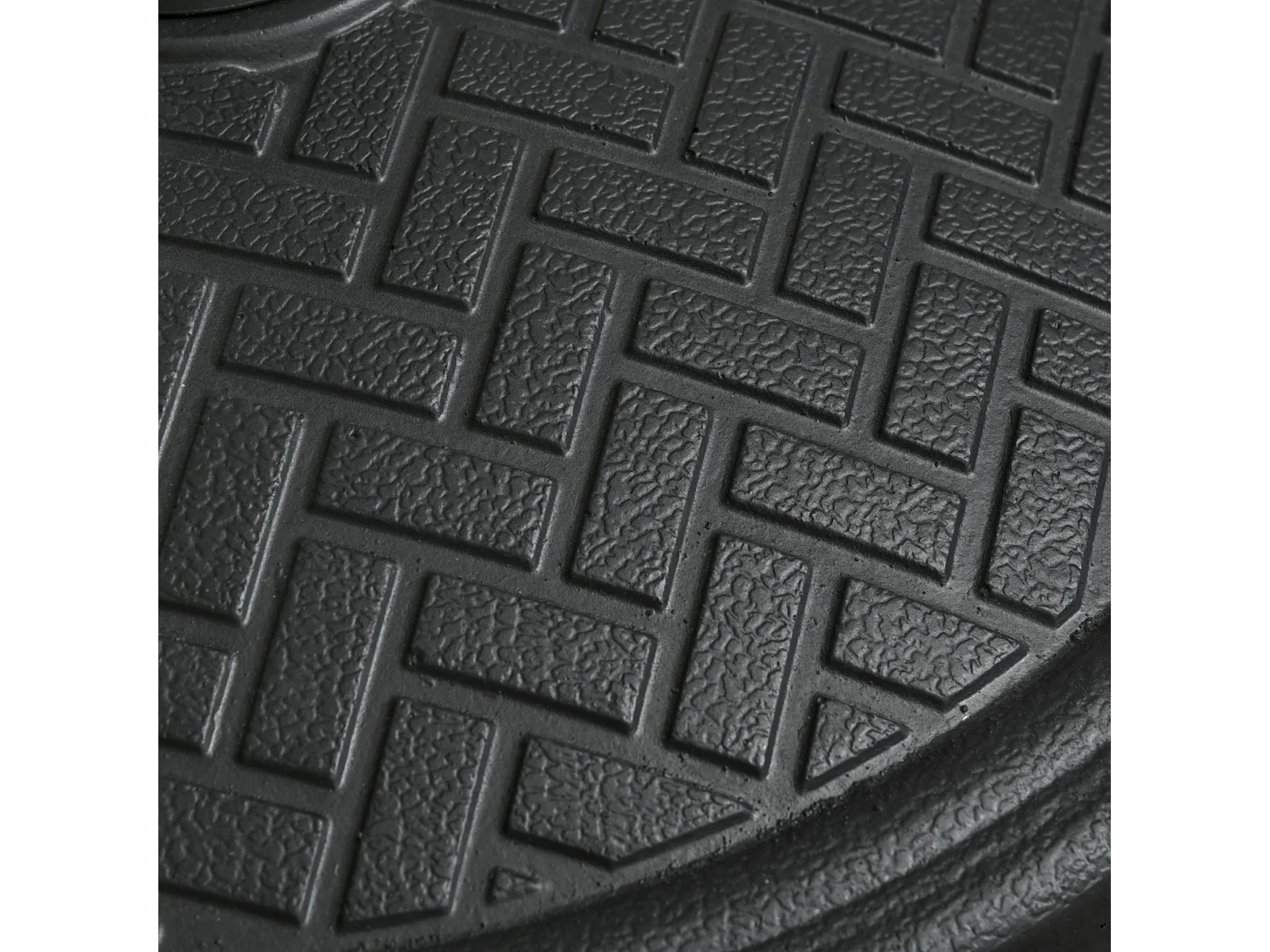 Pied de parasol rond base de lestage Ø 46 x 34 cm métal motif zig zag poids net 14 Kg noir