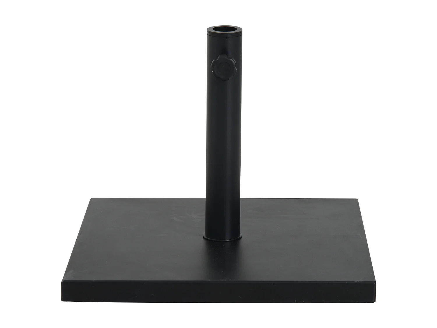 Pied de parasol base de lestage parasol carré dim. 40L x 40I x 43H cm poids net 11 Kg ciment métal noir