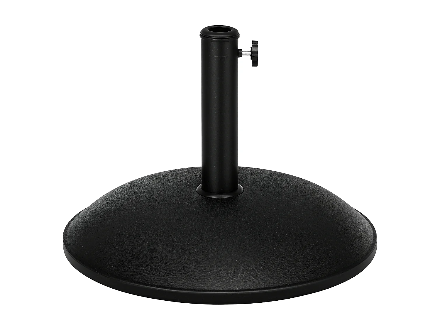 Pied de parasol rond base de lestage parasol Ø 45 x 36H cm poids net 20 Kg ciment PVC gris noir