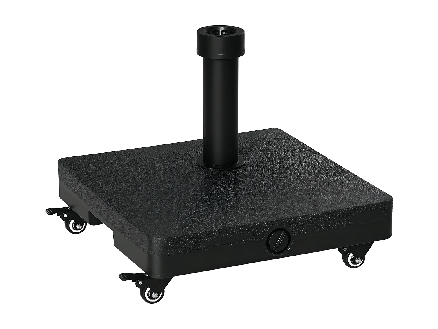 Pied de parasol base de lestage parasol carré HDPE surface granuleuse noir