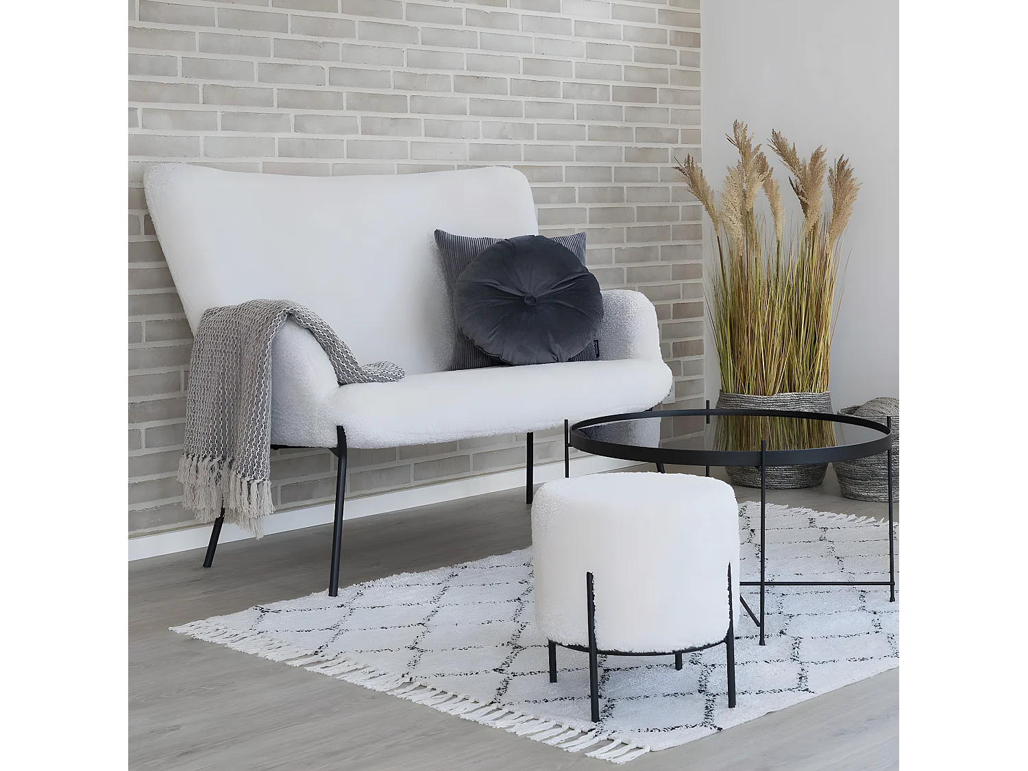 CERIA - Sorgho Décoratif Artificiel Hauteur 110cm