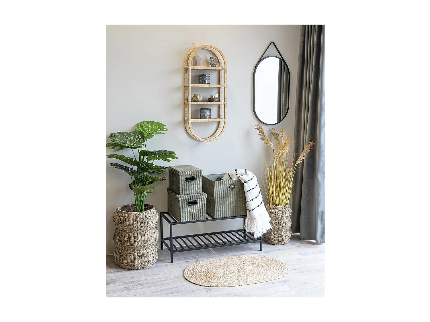 CERIA - Sorgho Décoratif Artificiel Hauteur 110cm