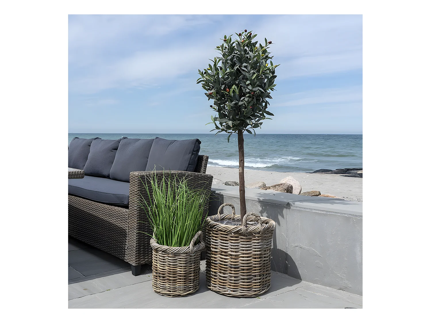 ROMIA - Olivier Décoratif Artificiel Hauteur 150cm