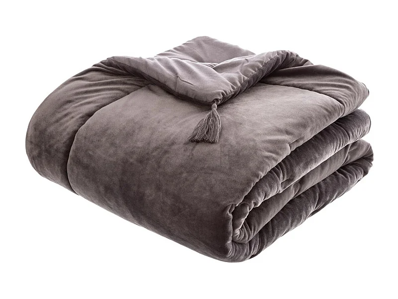 Edredón de terciopelo con borlas 80 x 180 cm