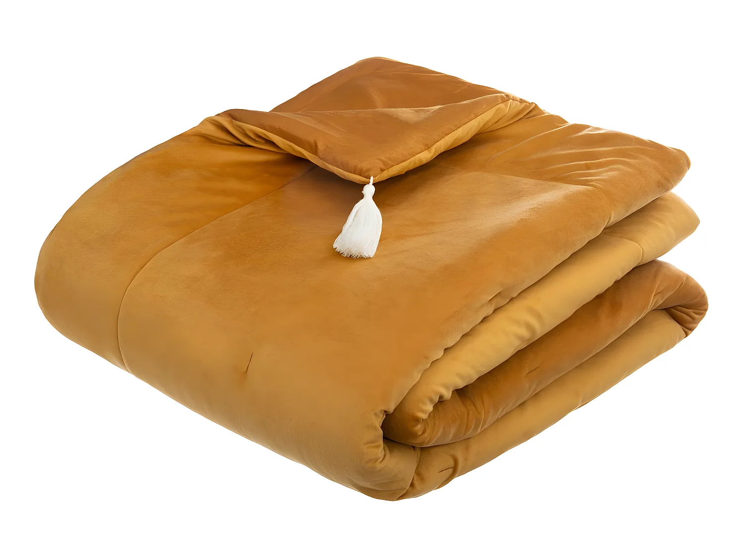 Edredón de terciopelo con borlas 80 x 180 cm