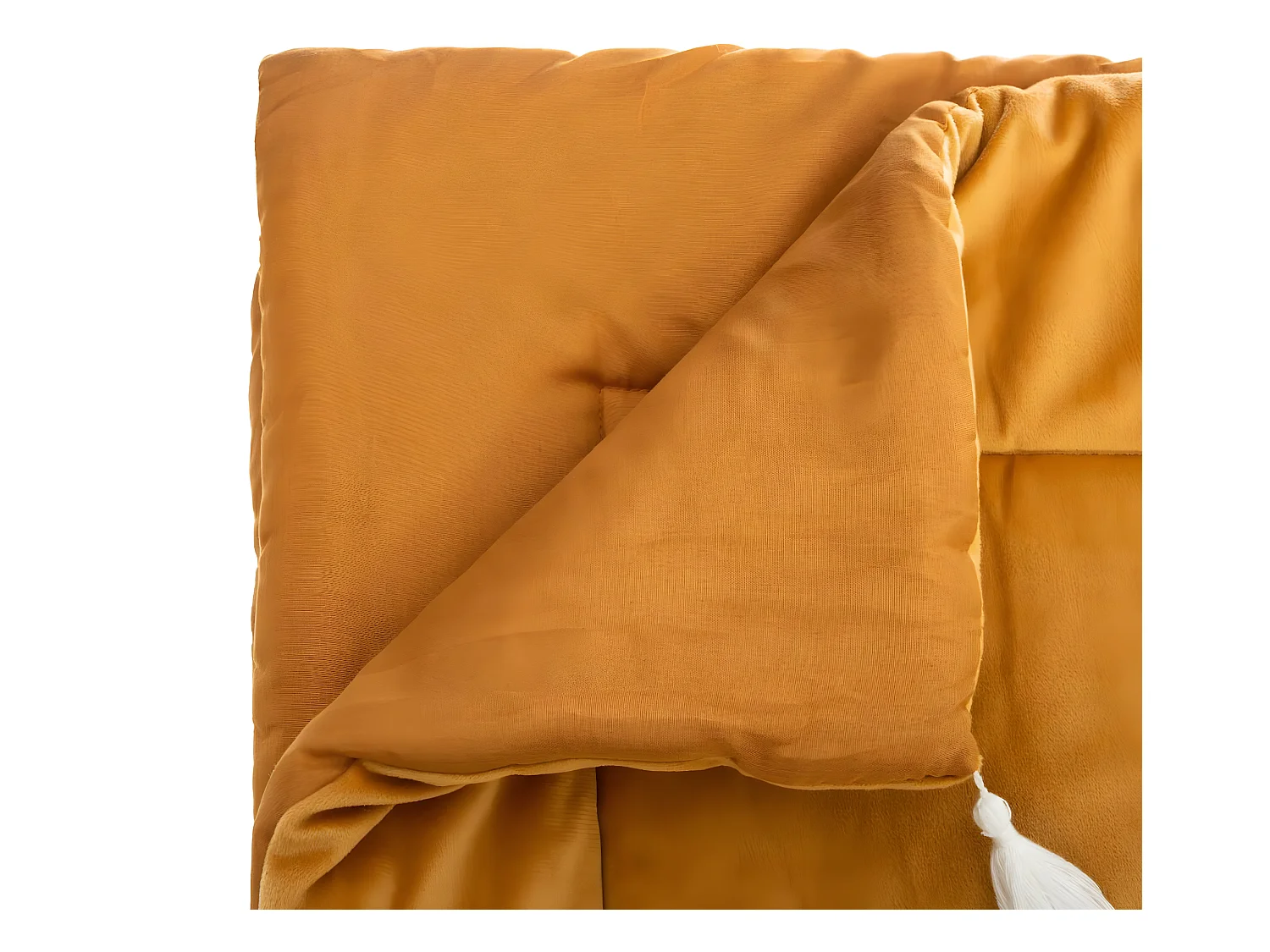 Edredón de terciopelo con borlas 80 x 180 cm