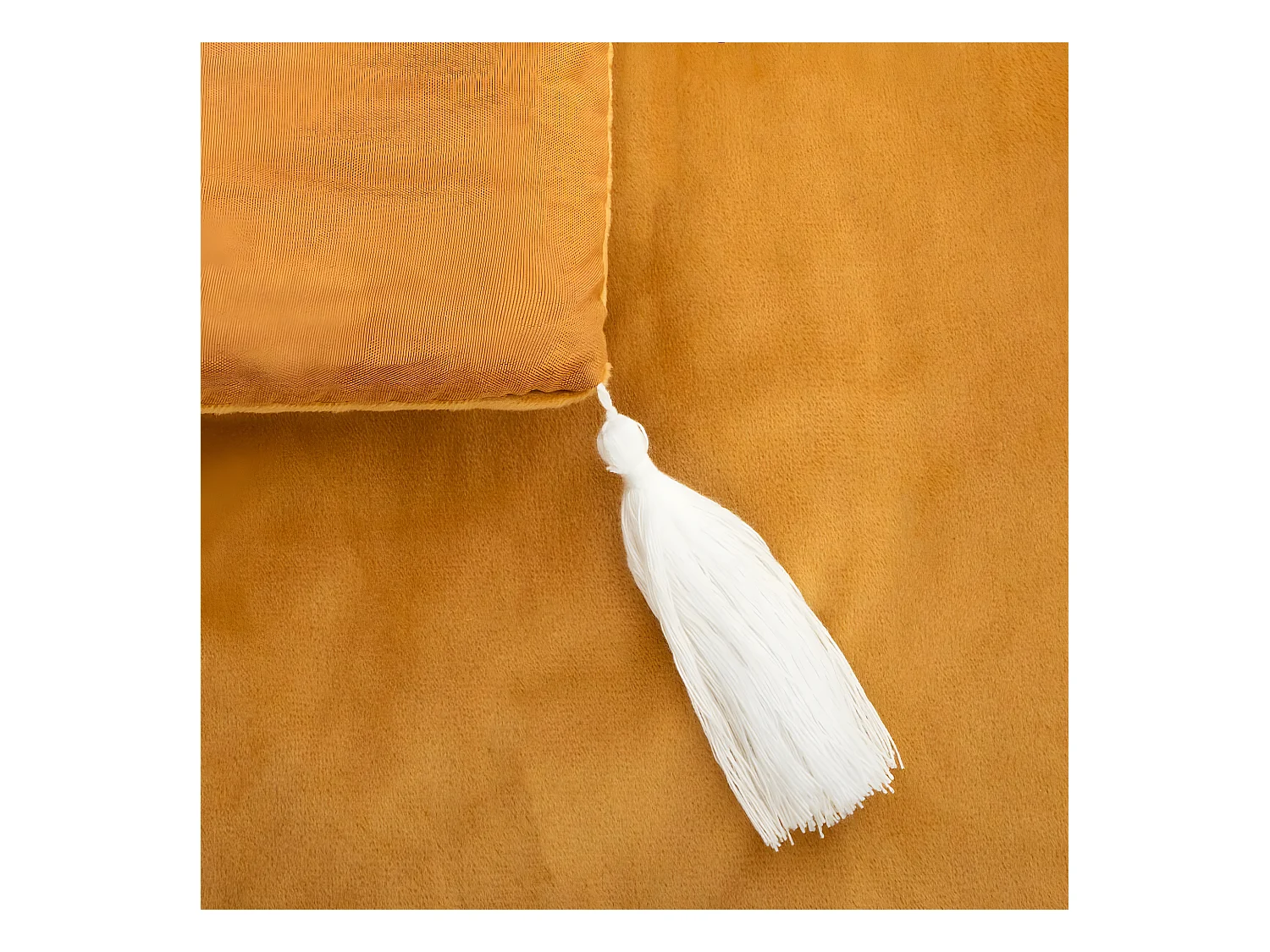 Edredón de terciopelo con borlas 80 x 180 cm