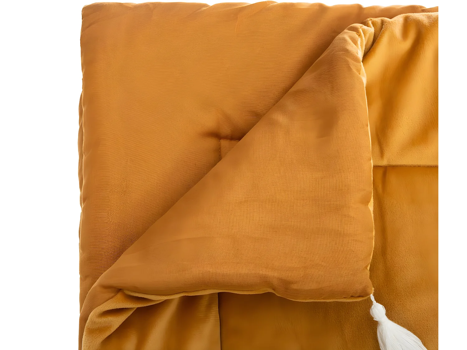 Samtdecke mit Pompons 80 x 180 cm