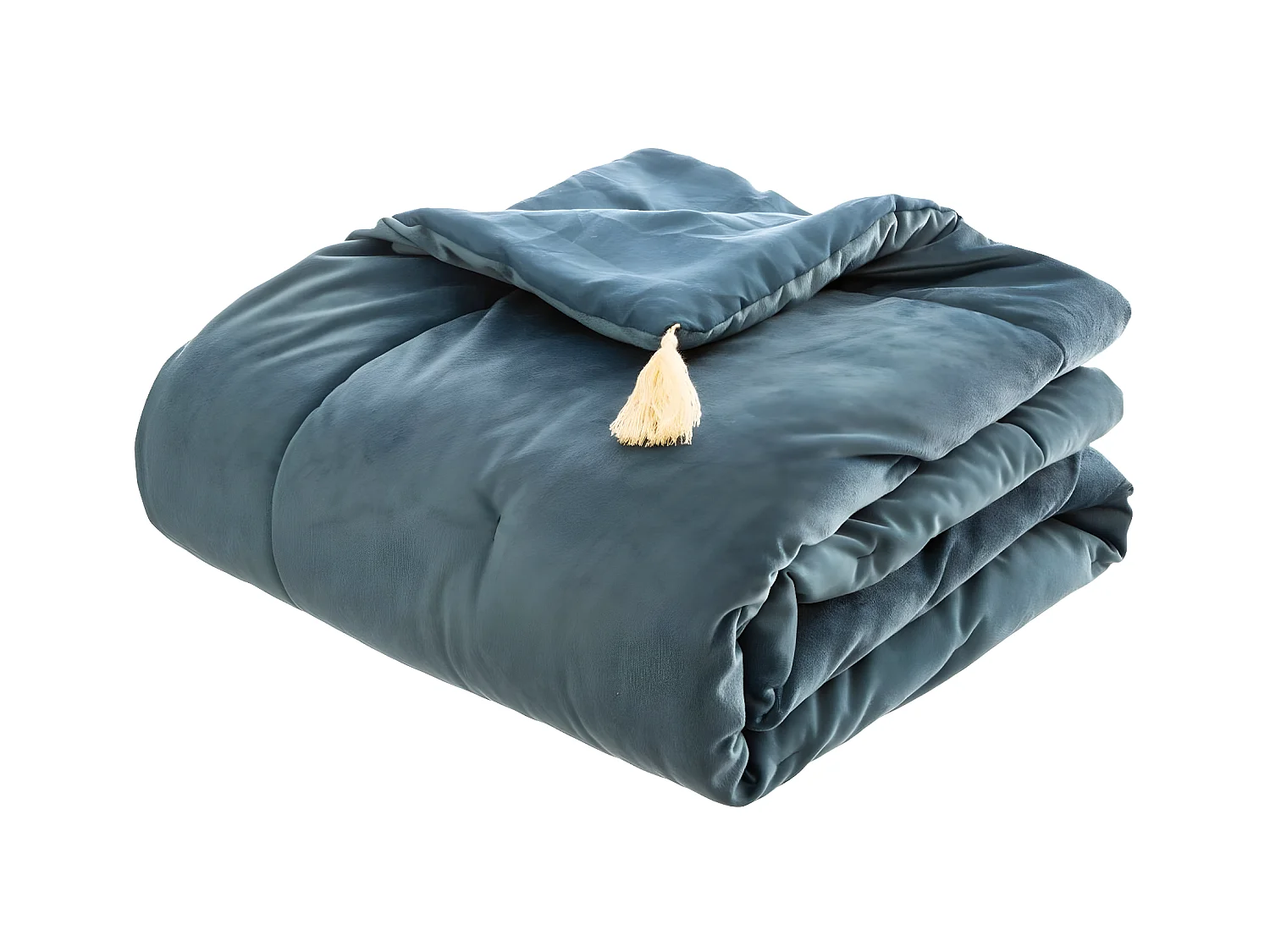 Edredon couverture en Velours Bleu 80 x 180 cm
