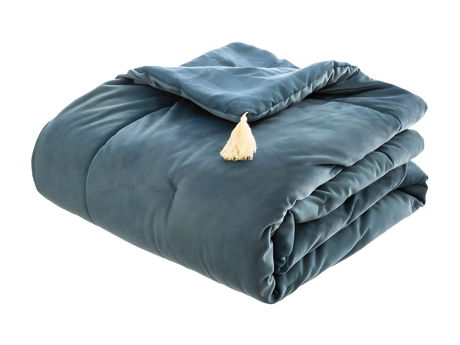 Samtdecke mit Pompons 80 x 180 cm