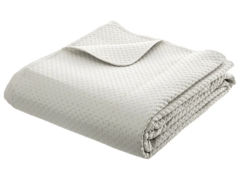 Dessus de lit Ivoire 240 x 260 cm avec 2 Taies