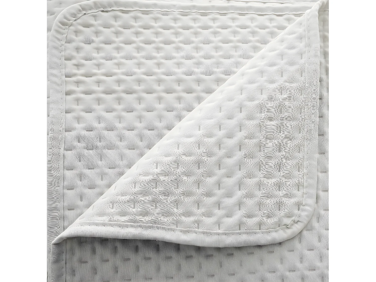 Dessus de lit Ivoire 240 x 260 cm avec 2 Taies