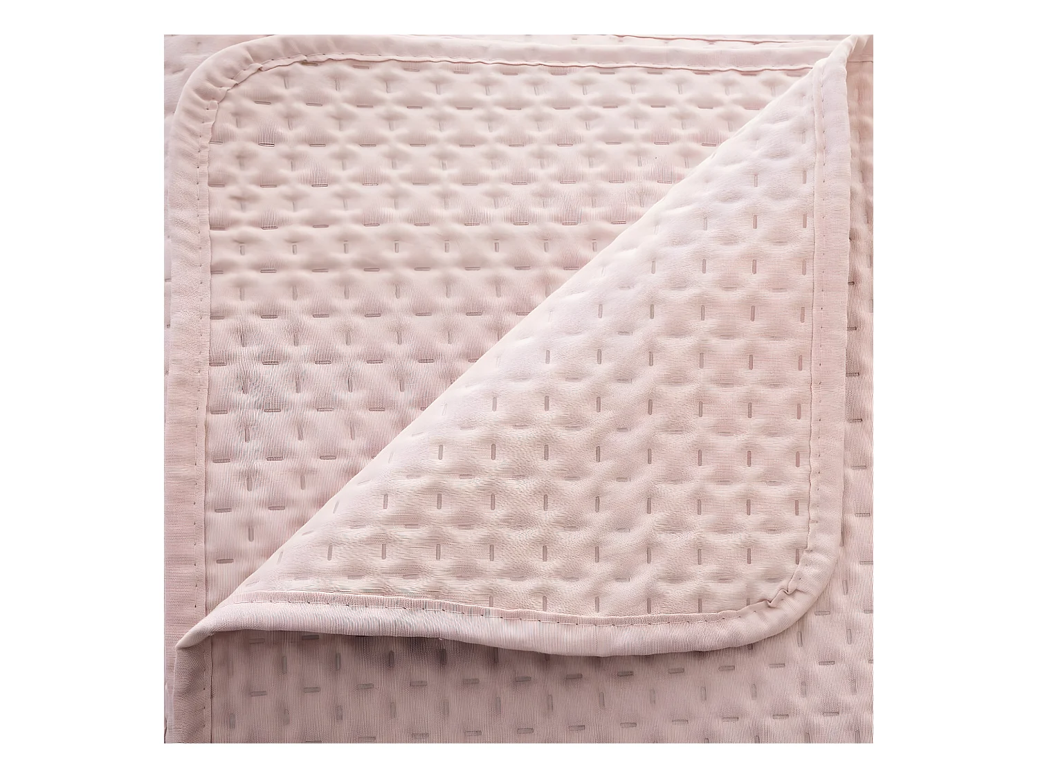 Dessus de lit  Rose 240 x 260 cm avec 2 Taies