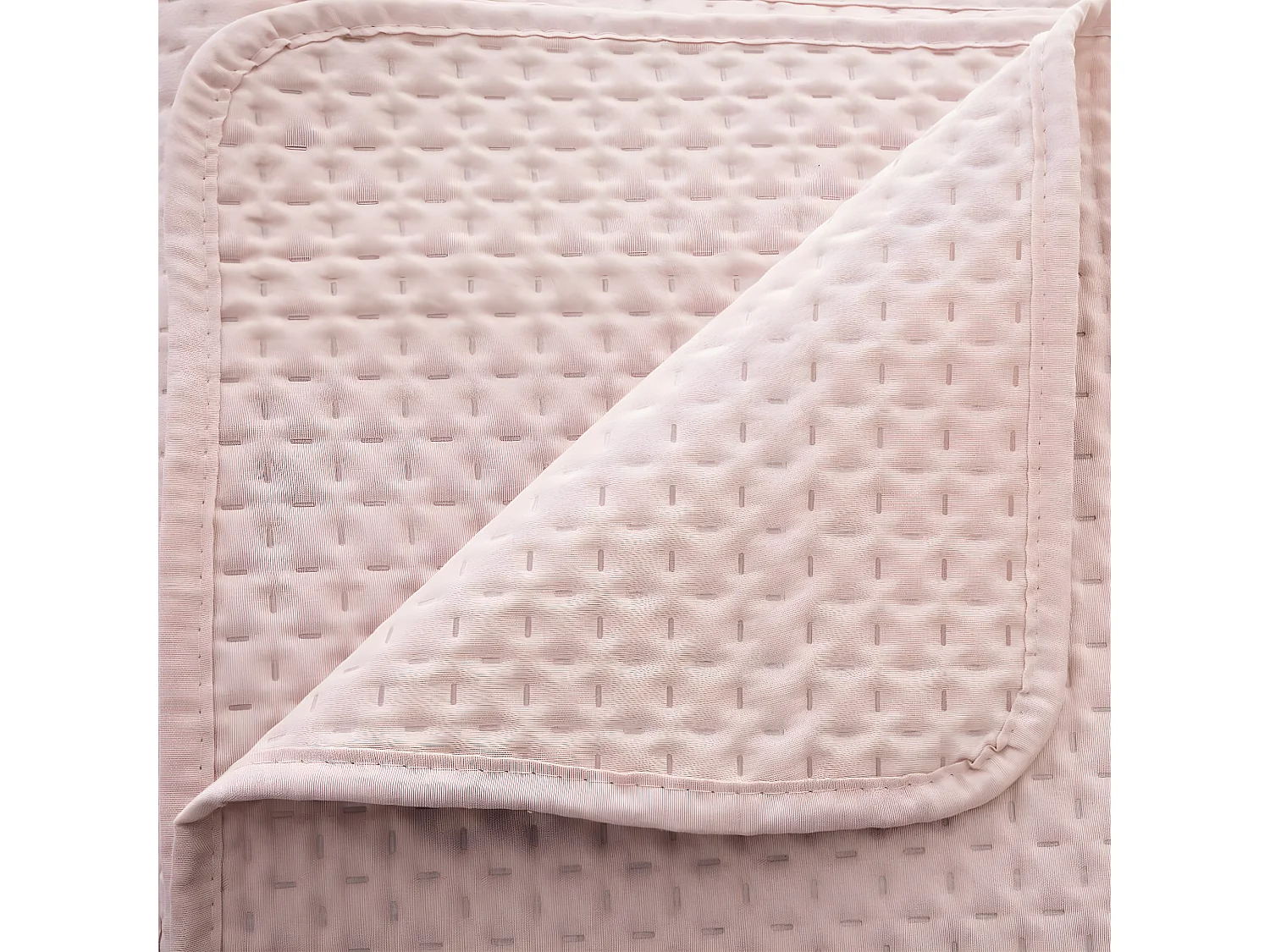 Dessus de lit  Rose 240 x 260 cm avec 2 Taies