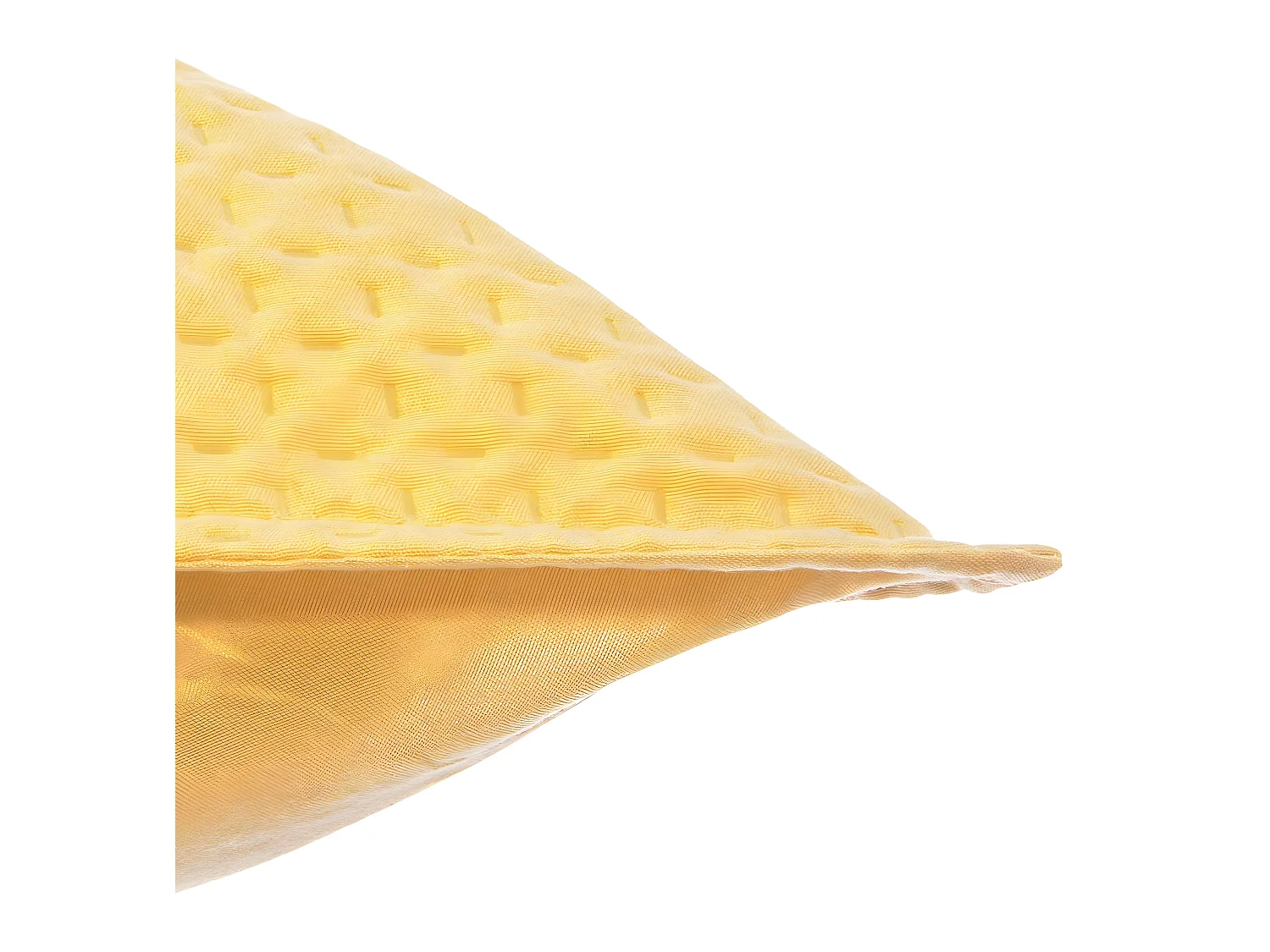 Dessus de lit Jaune moutarde 240 x 260 cm avec 2 Taies