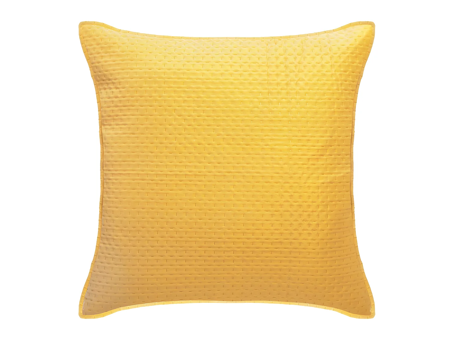 Dessus de lit Jaune moutarde 240 x 260 cm avec 2 Taies