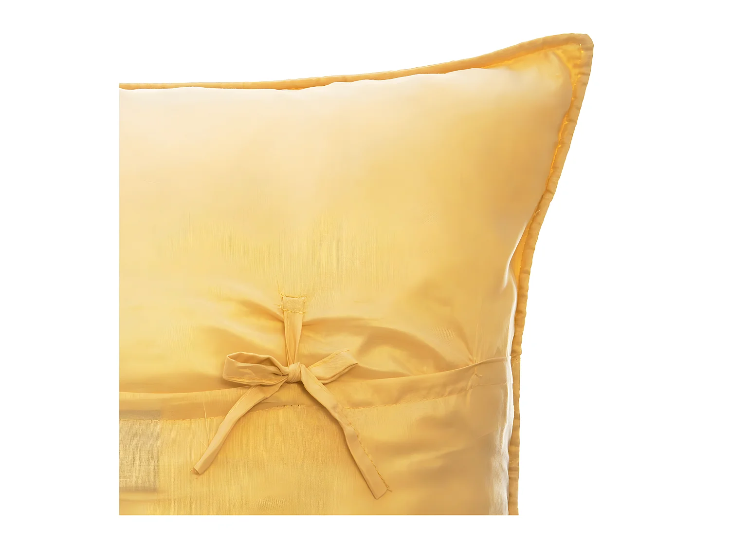 Dessus de lit Jaune moutarde 240 x 260 cm avec 2 Taies