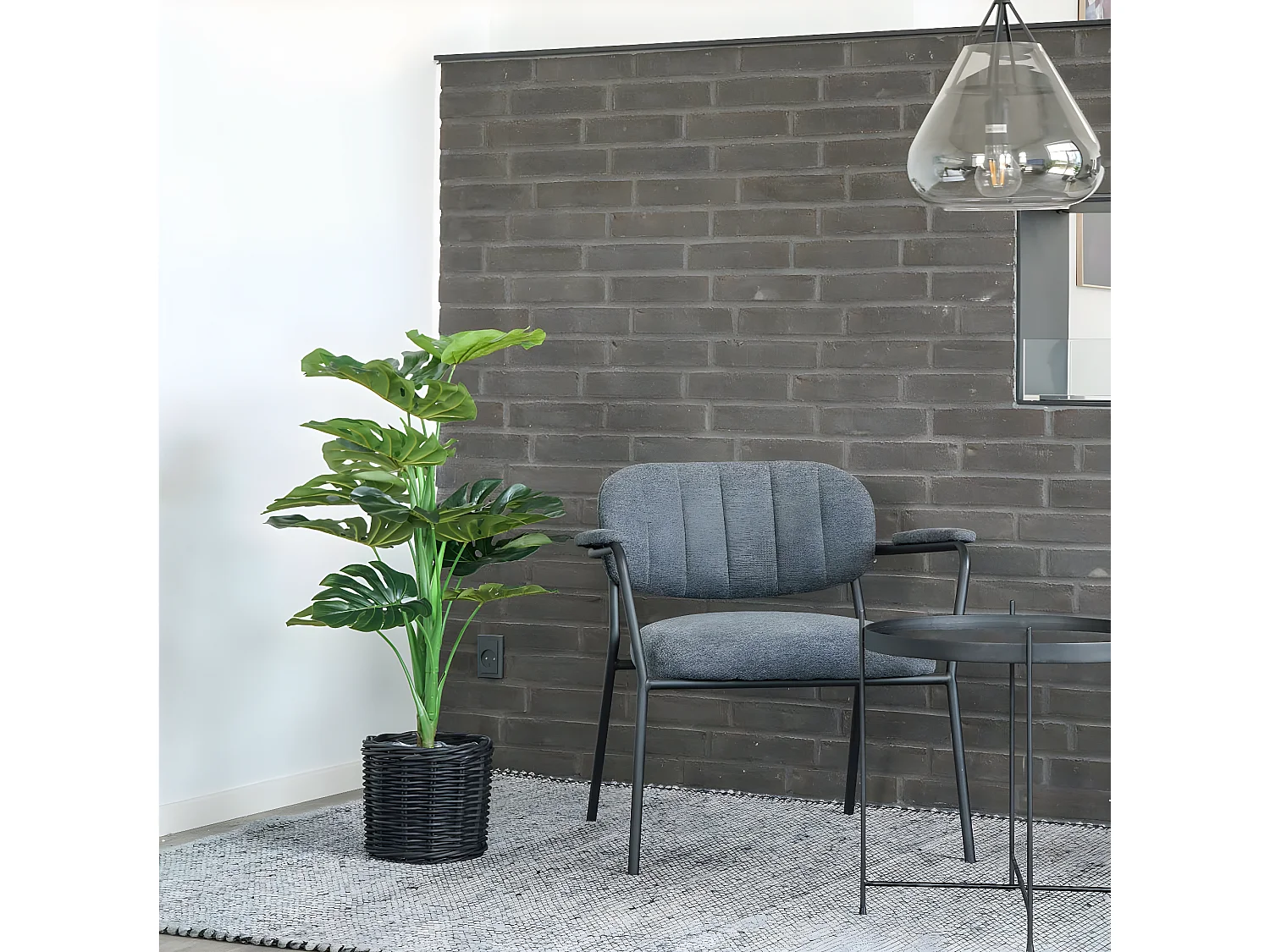 ROCKER - Monstera Décoratif Artificiel Hauteur 90cm