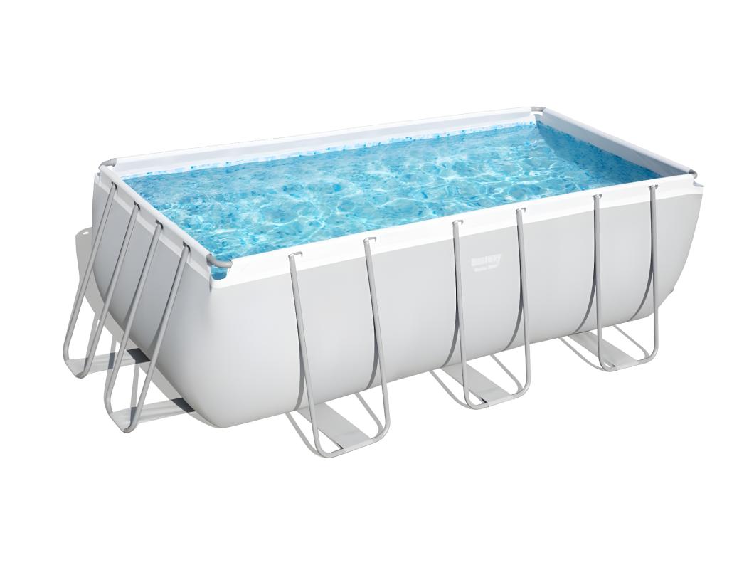 Piscine tubulaire Power Steel rectangulaire 4,12 x 2,01 x 1,22 m - Bestway