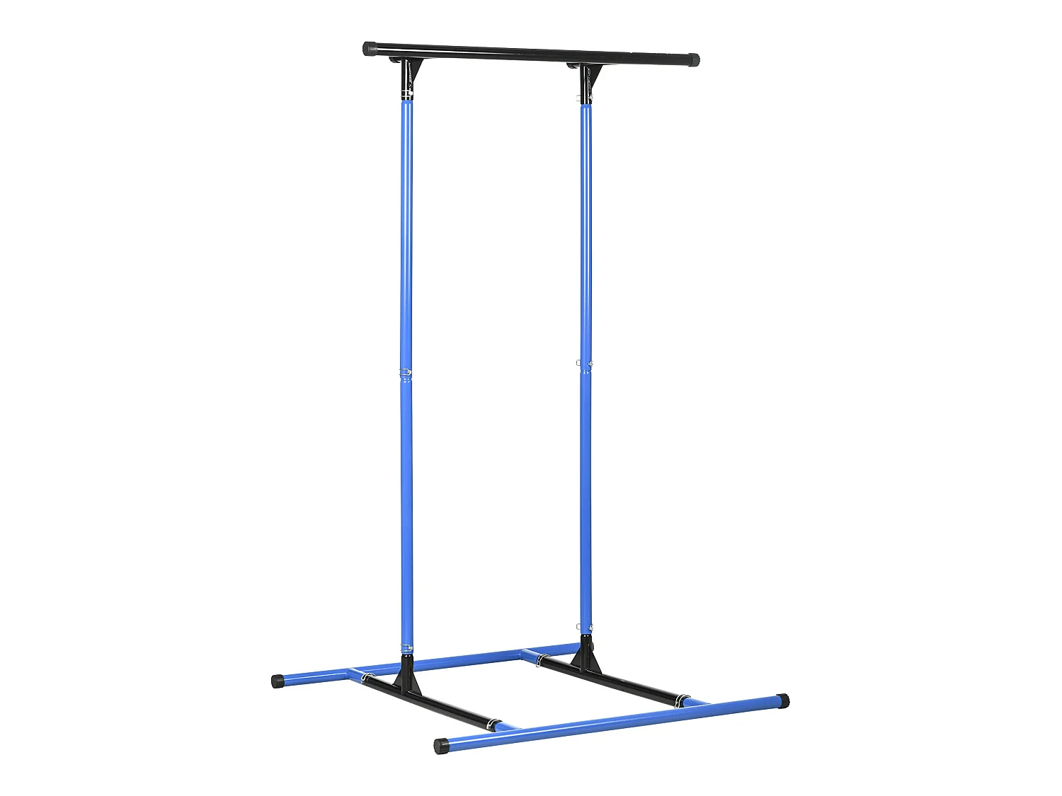 Gravity squat rack de traction portatif - barre de traction démontable - charge max. 100 Kg - acier renforcé bleu noir