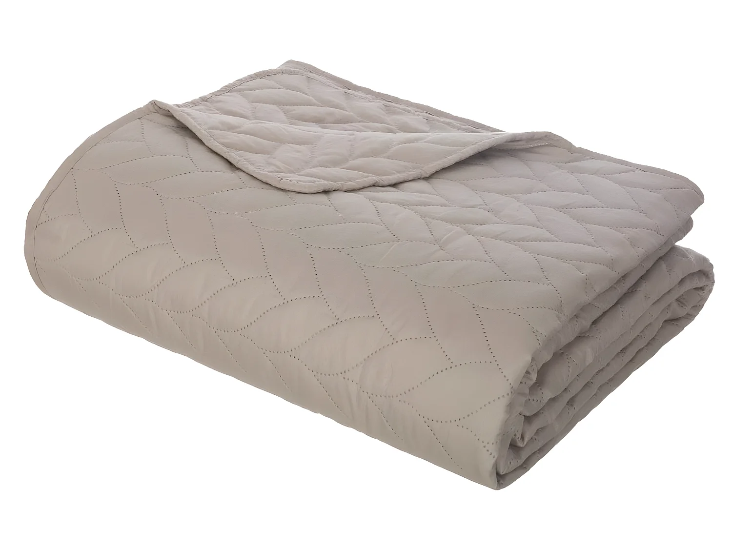 Dessus de lit Beige Lin motif tresse 240 x 260 cm avec 2 Taies