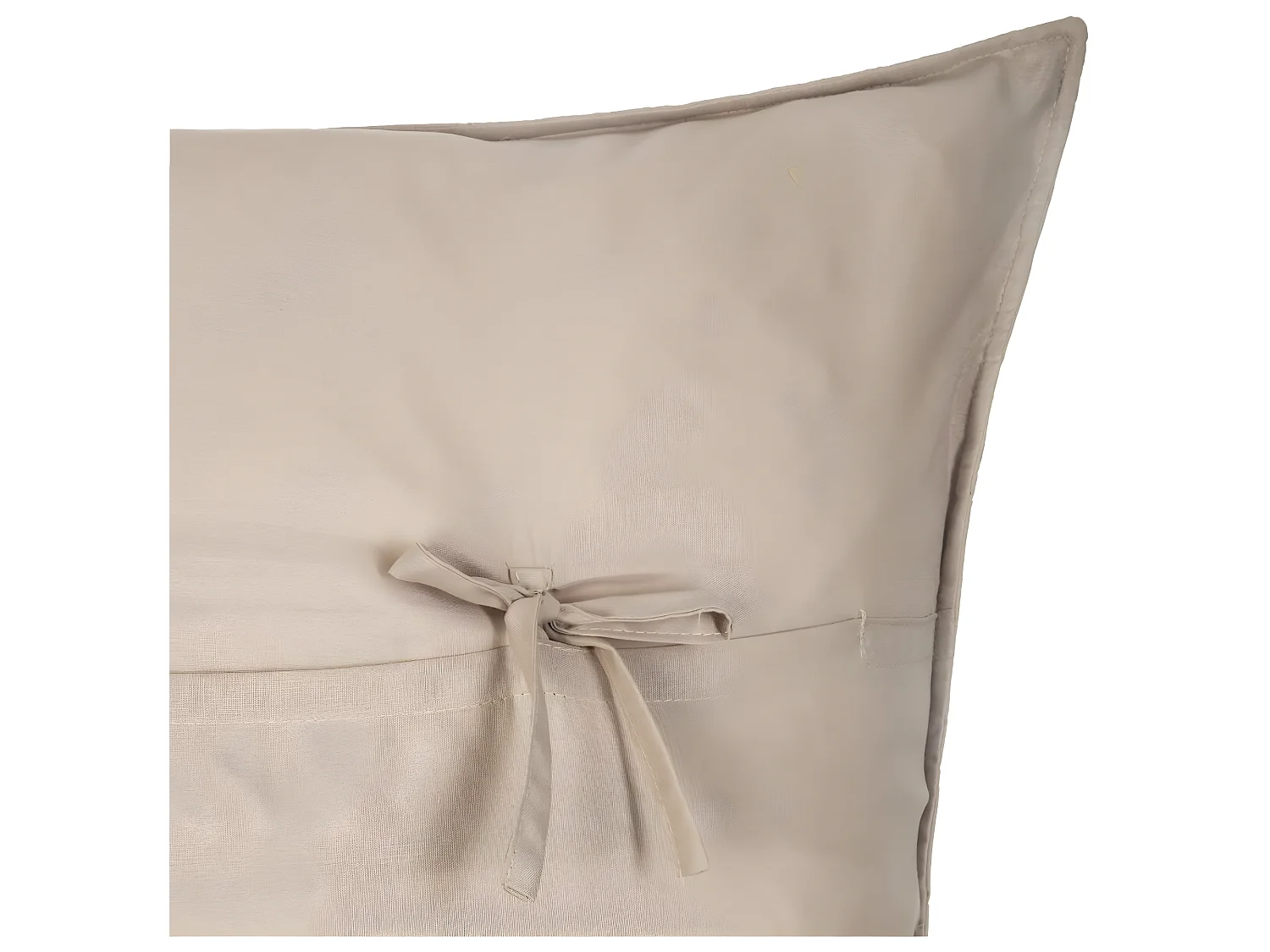 Dessus de lit Beige Lin motif tresse 240 x 260 cm avec 2 Taies