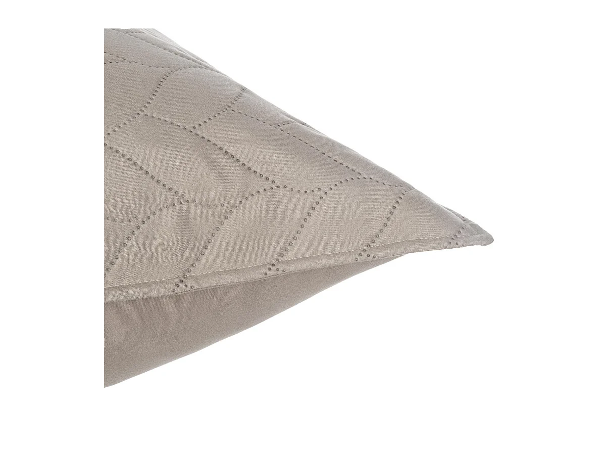 Dessus de lit Beige Lin motif tresse 240 x 260 cm avec 2 Taies