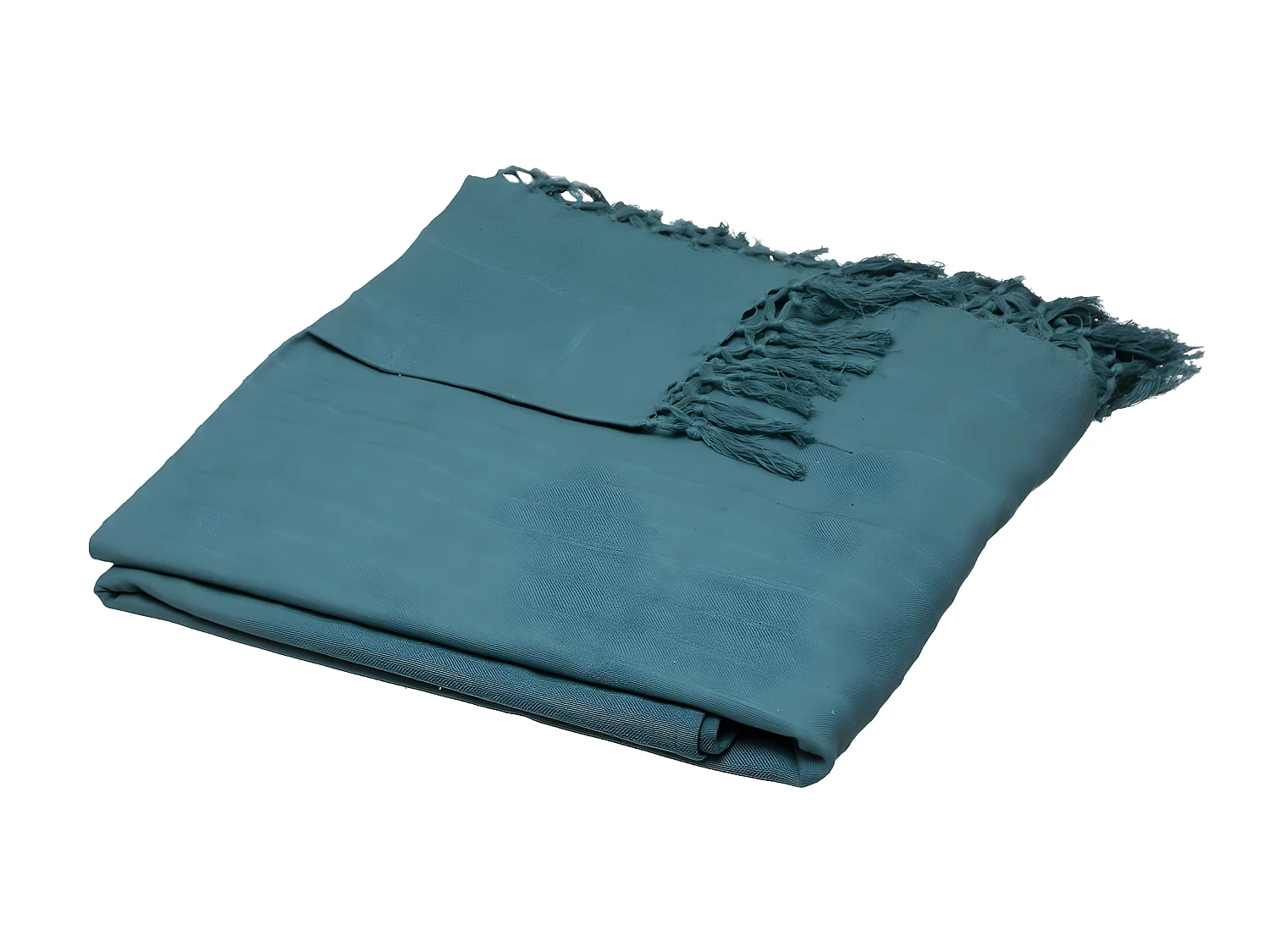 Jeté de lit en Coton Bleu canard 230 x 250 cm