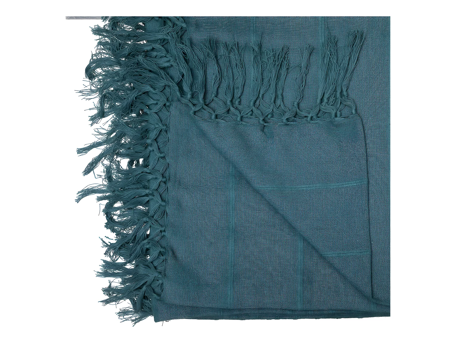 Jeté de lit en Coton Bleu canard 230 x 250 cm