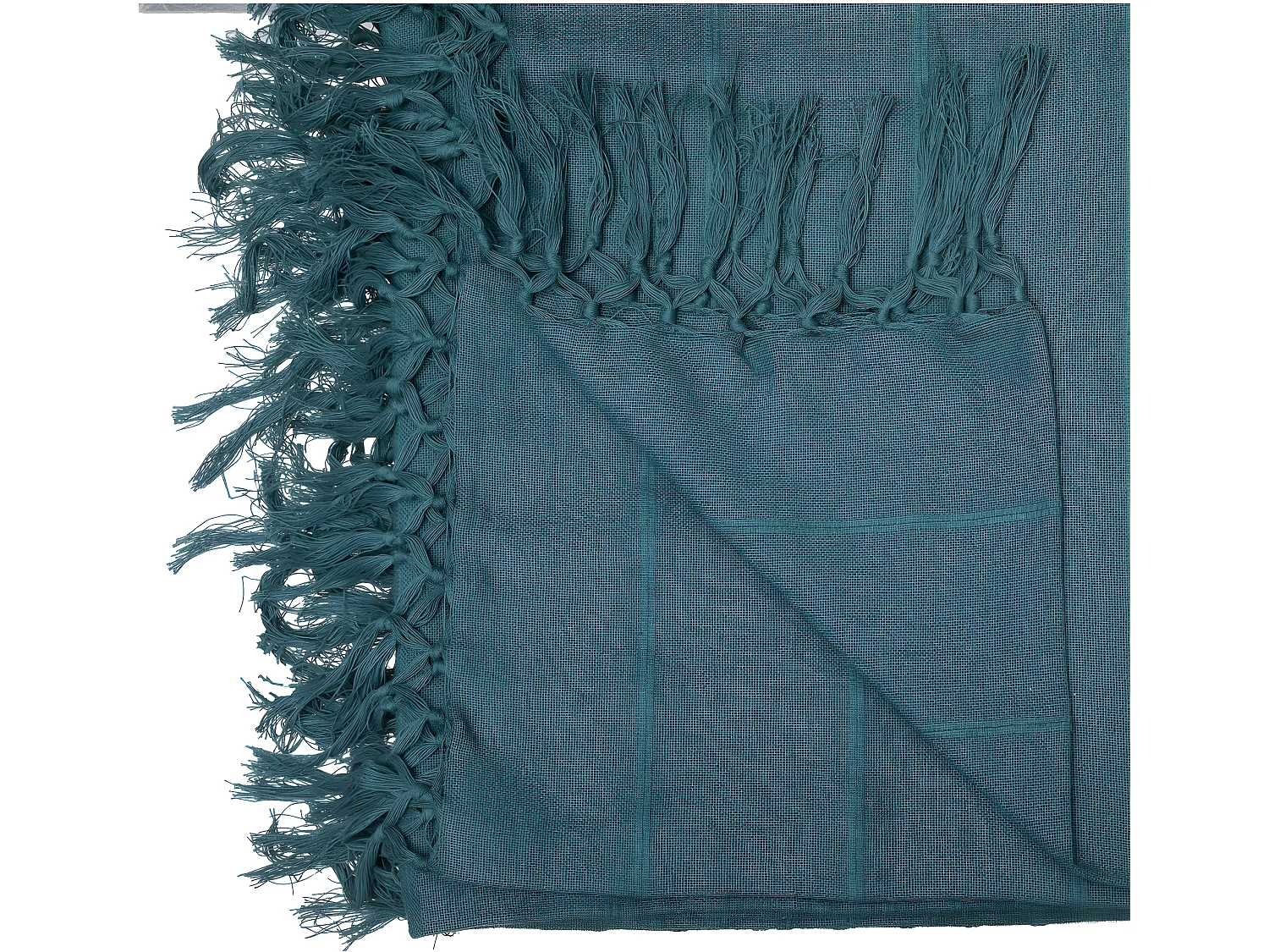 Jeté de lit en Coton Bleu canard 230 x 250 cm