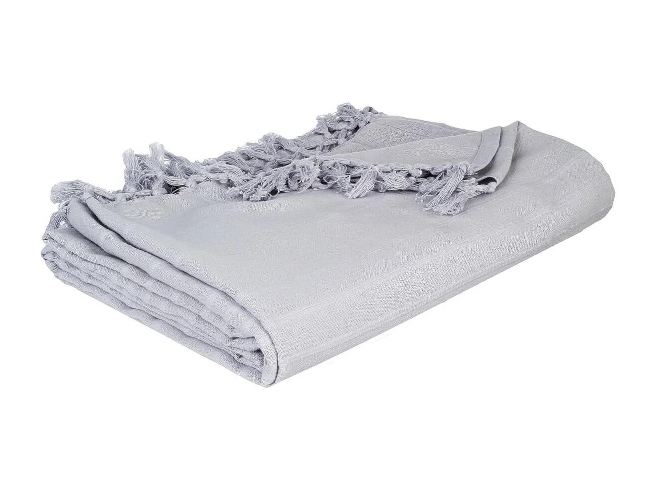 Jeté de lit en Coton Gris clair 160 x 220 cm