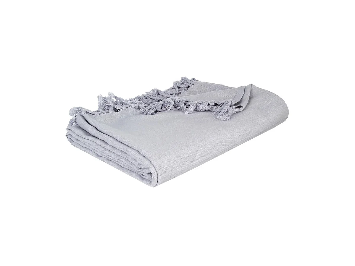 Jeté de lit en Coton Gris clair 160 x 220 cm