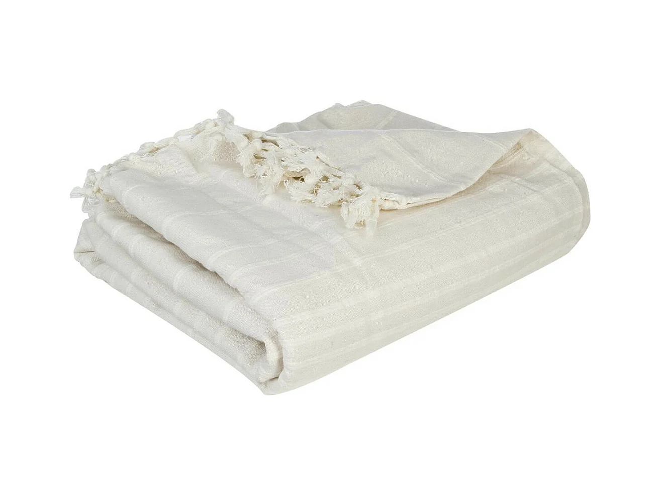 Jeté de lit en Coton Ivoire 230 x 250 cm