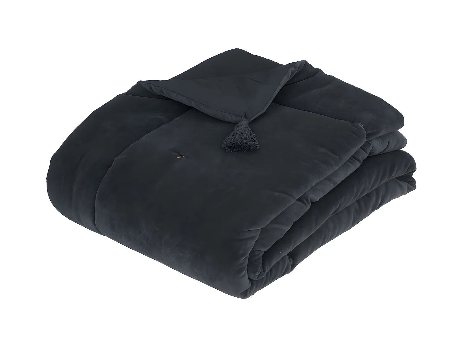 Édredon couverture en Coton velours Gris Foncé 70 x 180 cm