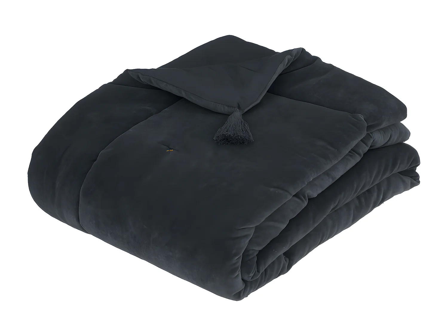Édredon couverture en Coton velours Gris Foncé 70 x 180 cm