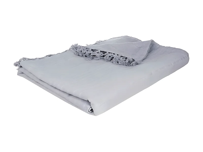 Jeté de lit en Coton Gris clair 230 x 250 cm