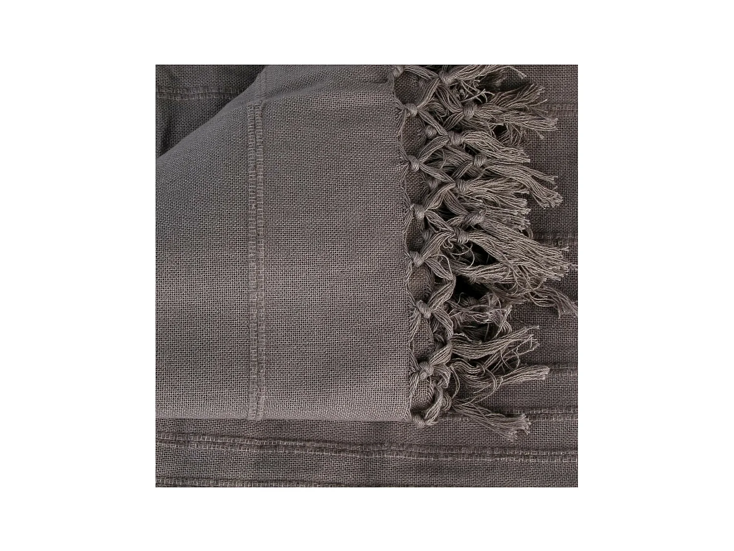 Jeté de lit en Coton Gris 230 x 250 cm