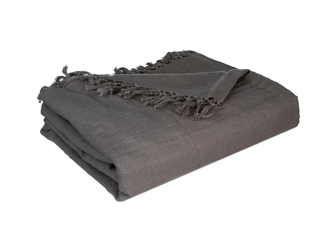 Jeté de lit en Coton Gris 230 x 250 cm