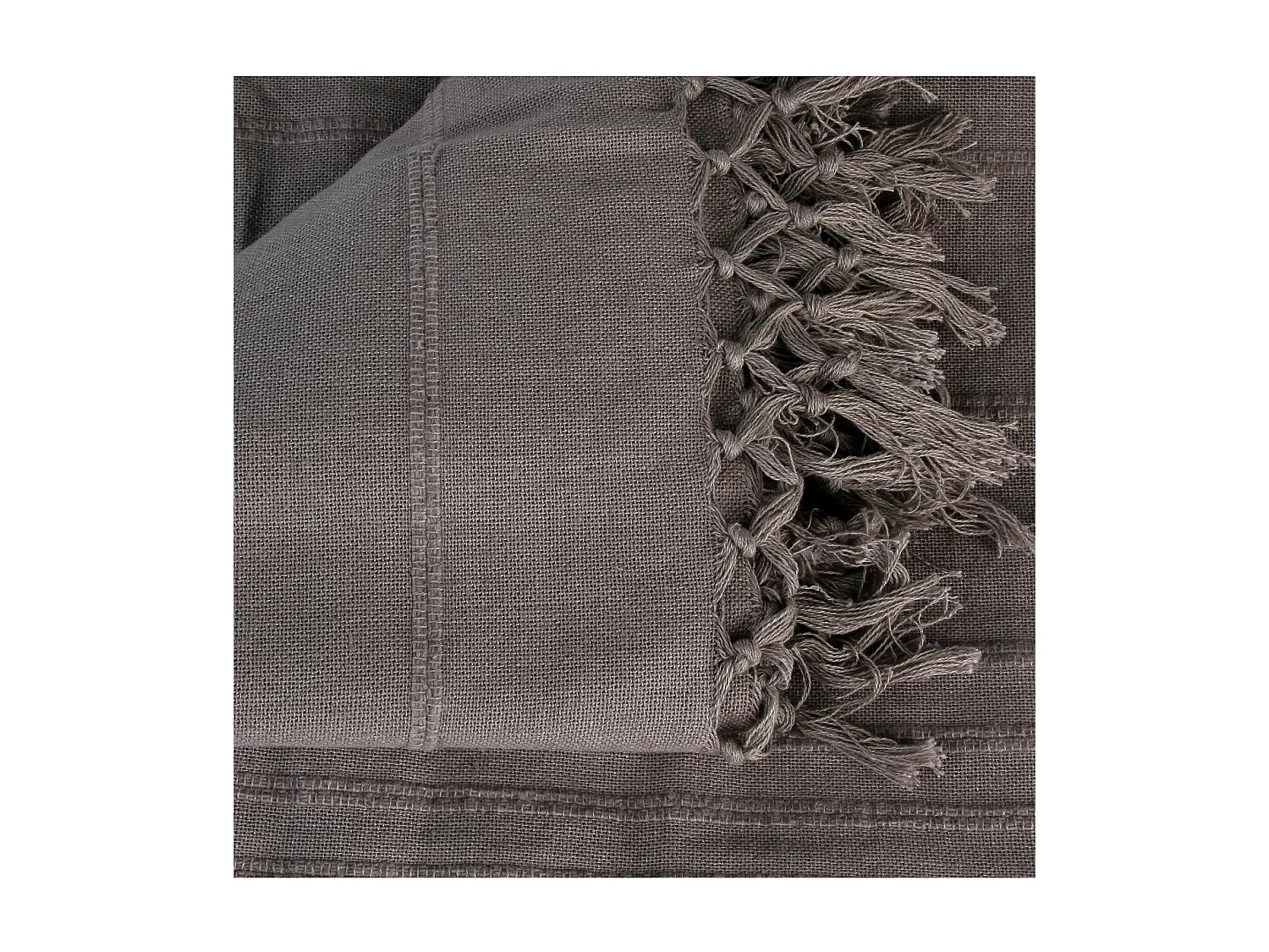 Jeté de lit en Coton Gris 230 x 250 cm