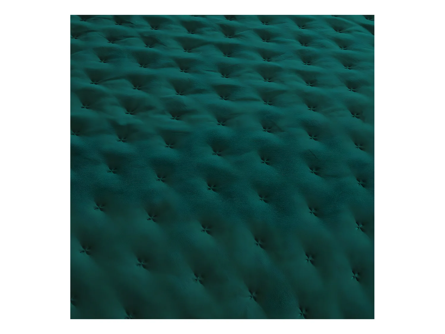 Dessus de Lit réversible Ivoire et Bleu Canard 240 x 260 cm