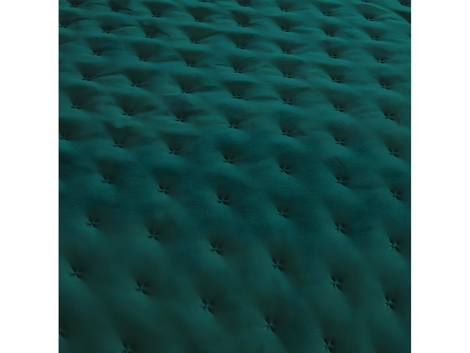 Dessus de Lit réversible Ivoire et Bleu Canard 240 x 260 cm