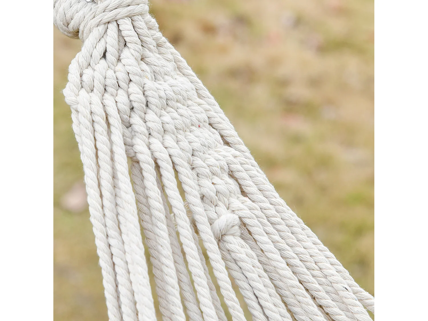 Hamac de voyage portable style bohème chic toile de hamac dim. totales 2,88L x 1,5l m coton polyester beige